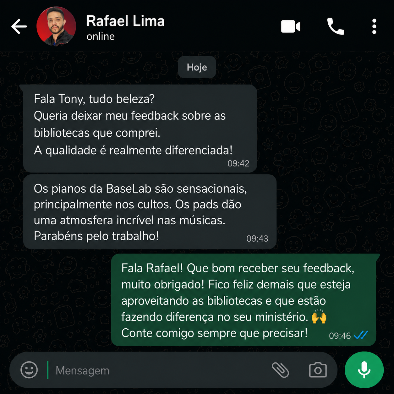 Espaço para depoimento 17