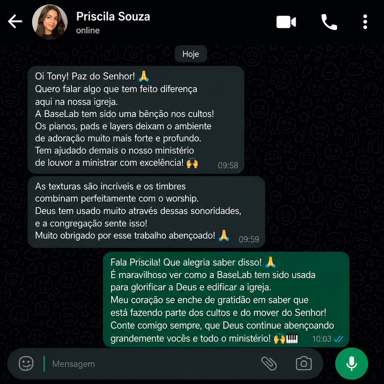 Espaço para depoimento 24