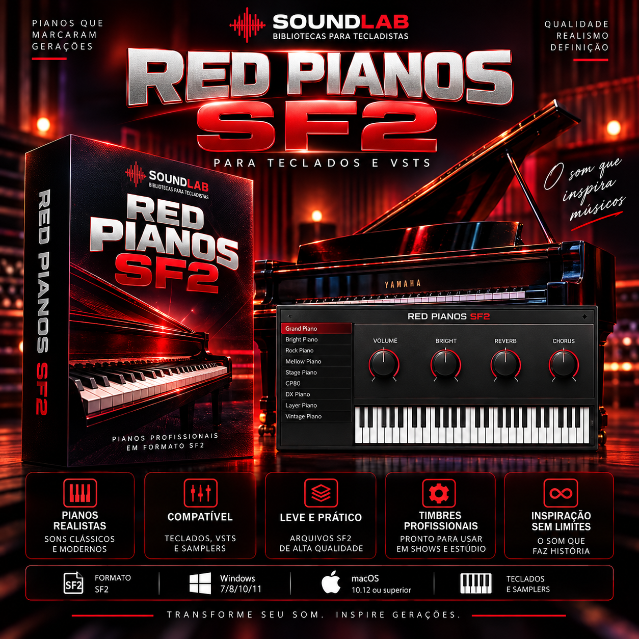 Red Pianos SF2 - biblioteca de timbres SoundLab
